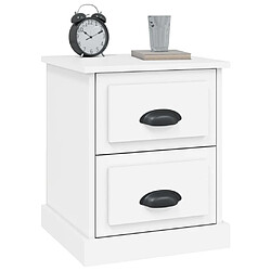 Acheter Maison Chic Table de chevet,Table de nuit,Table d'appoint pour salon blanc 39x39x47,5 cm bois d’ingénierie -MN61979