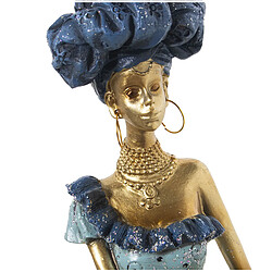 Avis Figurine Décorative Alexandra House Living Bleu Doré Plastique Africaine 11 x 15 x 45 cm