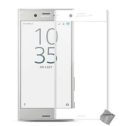 Htdmobiles Film de protection vitre verre trempe incurve integral pour Sony Xperia XZ - BLANC