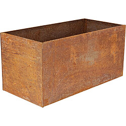 Esschert Garden Jardinière en acier corten rouille 78 x 38 x 38 cm.