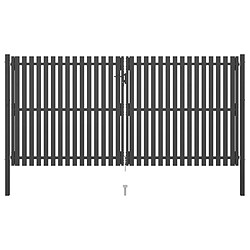 vidaXL Portail de clôture de jardin Acier 4x2,25 m Anthracite