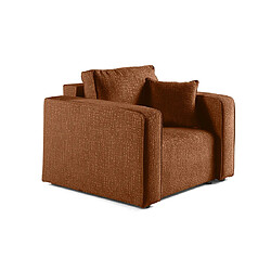 Bestmobilier Topaze - fauteuil - en tissu velours relief