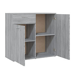 Maison Chic Buffet,Meuble de Rangement,commode pour salon,Cuisine Sonoma gris 80x36x75 cm Bois d'ingénierie -MN27167 pas cher