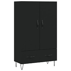 vidaXL Buffet haut noir 69,5x31x115 cm bois d'ingénierie