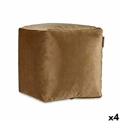 Gift Decor Pouf Velours Marron 30 x 30 x 30 cm (4 Unités) 