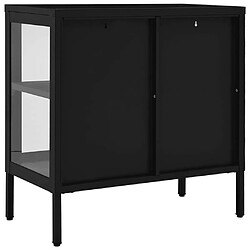 Acheter vidaXL Buffet Noir 70x35x70 cm Acier et verre