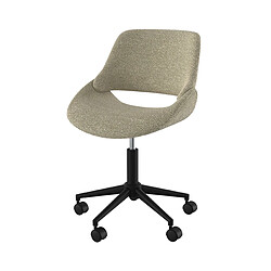 Rendez Vous Deco Chaise de bureau Dune en tissu bouclé beige 