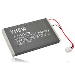 vhbw Li-Ion Batterie 600mAh (3.7V) pour SONY Dualshock 3, Wireless Controller, CECHZC2E remplace LIP1359, LIP 1359