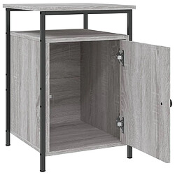 Maison Chic Table de chevet, Table de Nuit pour chambre salon sonoma gris 40x42x60 cm bois d'ingénierie pas cher