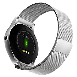 Wewoo Montre connectée or 1.22 pouces intelligente d'affichage d'écran de pouce, IP54 imperméable, podomètre de / moniteur de fréquence cardiaque / temps réel / rappel de WeChat, compatible avec les téléphones androïdes et d'iOS