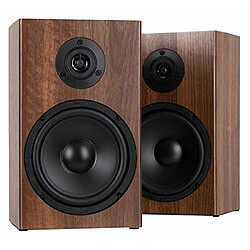 Mcgrey BSS-265 BR Enceintes Hifi 6.5" 40W Auxiliaire Tweeter Boomer Support De Serrage Brun