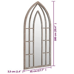 vidaXL Miroir Sable 100x45 cm Fer pour utilisation à l'intérieur pas cher