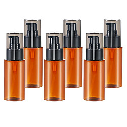 6pcs 60ml huile essentielle corps lotion eau bouteille cosmétique sous-bouteille brun