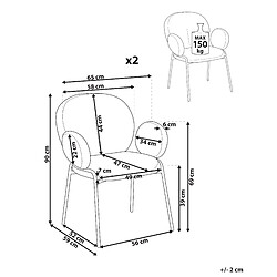 Avis Beliani Chaise de salle à manger Set de 2 Vert foncé ELY