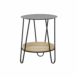 Table d'appoint DKD Home Decor Naturel Noir Métal MDF (40,5 x 40,5 x 50,5 cm)