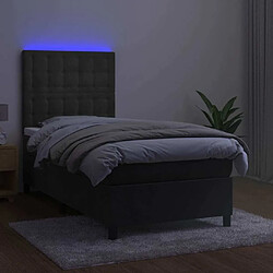 Acheter Sommier à lattes,Cadre à lattes de lit et matelas et LED pour Adulte Gris foncé 80x200 cm -MN56480