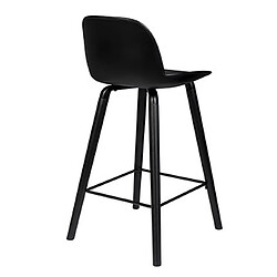 Avis Mes Lot de 2 tabourets de bar H66 cm noir et pieds naturels - KUIP