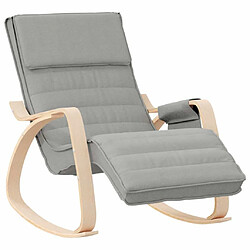 vidaXL Chaise à bascule Gris clair Tissu