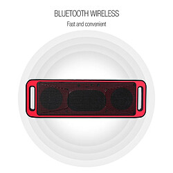 Universal Portable sans fil Bluetooth de Bluetooth Basse Basse Stéréo Son Subwoofer FM Radio Lecteur MP3 USB TF pour ordinateur Smart Phones | Haut-parleurs portatifs (rouge)