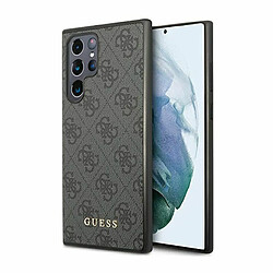 Guess Maroquinerie Guess GUHCS23LG4GFGR S23 Ultra S918 szary/grey hardcase 4G Metal Gold Logo 