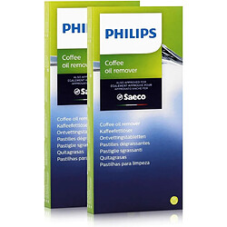 Philips Saeco Lot de 2 boîtes de 6 pastilles dégraissantes (1,6 g) pour machines à café 