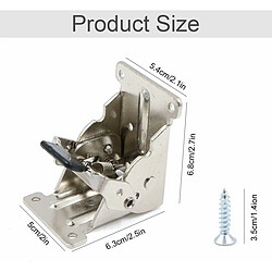 Elixir Charnière Pliante 90 Degrés Pliant Étagère Charnière Support Caché 2 Pièces Avec vis Charnière Pliante Cadre de Table de Meuble et Chaise Pieds Télescopiques pour Pieds de Table et Bancs.