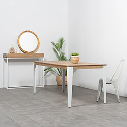 Ds Meubles Table à manger Lunds 60x100 Blanc-Vielli