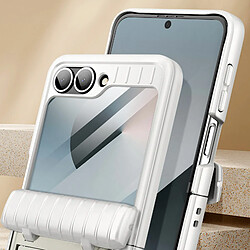 I-Blason Coque pour Samsung Galaxy Z Flip 6 Robuste Béquille Support Vidéo Blanc pas cher