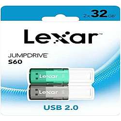 Clé USB Lexar JUMPDRIVE S60 Vert Gris 32 GB