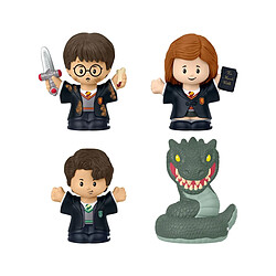 Mattel Harry Potter - Pack 4 mini figurines Fisher-Price Little People Collector Chambre des Secrets 6 cm 