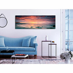 Paris Prix Tableau Imprimé Beach in Crete Narrow Red 40 x 120 cm