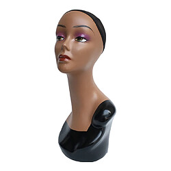 Mannequin Femme Mannequin Tête Modèle Perruque Bijoux Lunettes Présentoir Noir