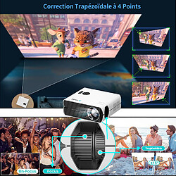 Acheter Vidéoprojecteur TROISC DELTA FULL HD 1080p 10000 Lumens Android 9 Bluetooth WIFI Recopie L'écran Projection Latérale 300 Max Zoom Blanc