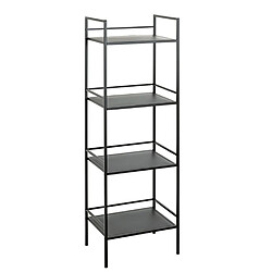 Acheter Pegane Etagère, Meuble étagère en métal coloris noir- longueur 40 x profondeur 30 x hauteur 128 cm