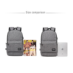 Wewoo Sacoche pour ordinateur portable bleu MacBook de 15,6 pouces et moins, Samsung, Lenovo, Sony, DELL Alienware, CHUWI, ASUS, HP en tissu Oxford avec sac de chargement USB externe, taille: 45 x 31 x 16 cm, à bandoulière universel multifonctions pas cher