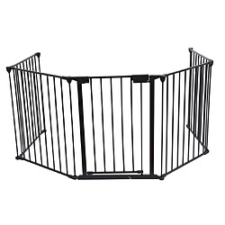 Bcelec B101201 Barrière de sécurité grille de protection pour enfants pour cheminée et escaliers longeur totale 3 mètres