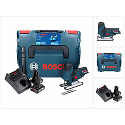 Bosch GST 12V-70 Professional Scie sauteuse sans fil avec boîtier L-Boxx + 2x Batteries GBA 12 V 6 Ah + Chargeur GAL 1230