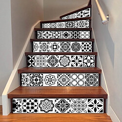 Wewoo Sticker 6 PCS DIY Céramique Creative Carrelage Escaliers Décoration de La Maison, Taille: 18 * 100 cm