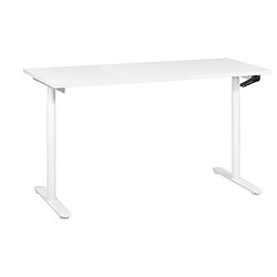 Beliani Table à hauteur ajustable Manuel 160 x 72 cm Blanc DESTINAS 