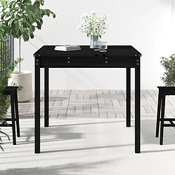 Avis Maison Chic Table de jardin | Table d'extérieur noir 82,5x82,5x76 cm bois massif de pin -GKD67988