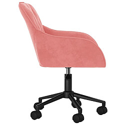 Acheter vidaXL Chaises pivotantes à manger lot de 2 Rose Velours