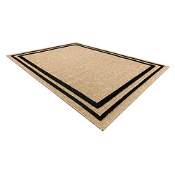 Avis RUGSX Tapis SPARK 0687 beige noir - Cadre, sisal, structurel 120x170 cm