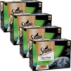 Sheba Mini filets sachets fraîcheur en sauce - 4 variétés 12 x 85 g (x4)