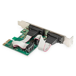 DIGITUS Carte PCIexpress 2x RS232 (DB9) + adaptateur LOW PROFILE