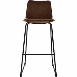 Atmosphera, Createur D'Interieur Tabouret de bar industriel Lois - H. 101 cm - Marron