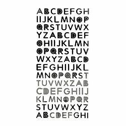 Artemio Alphabet autocollant en PVC - Argenté