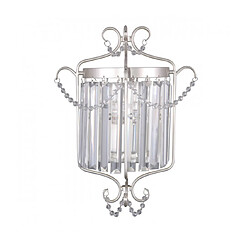 Luminaire Center Applique murale en cristal Rinaldo Champagne argent Coloris : Champagne argent Matèriau : Acier, cristal Hauteur en Cm : 38 Longueur en Cm : 18 Largeur en Cm : 30 IP : 20 Nombre d'ampoules : 1 Type d'amp