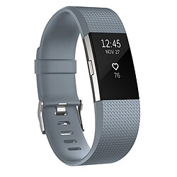 Wewoo Bracelet pour montre connectée Dragonne sport ajustable carrée FITBIT Charge 2 Gris 