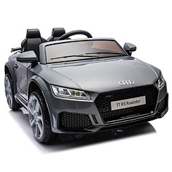 LBF Voiture électrique pour enfants 12v, véhicule électrique pour enfants sous licence Audi TT RS avec voiture à batterie, 2 moteurs, télécommande, musique Mp3, deux portes à ouvrir, AUX pour jouer