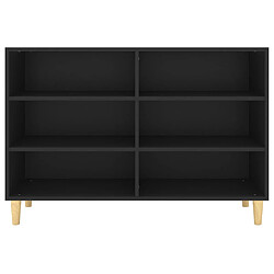 Avis vidaXL Buffet noir 103,5x35x70 cm bois d'ingénierie